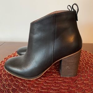 BP Leather block heel bootie Size 8